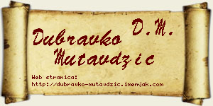 Dubravko Mutavdžić vizit kartica